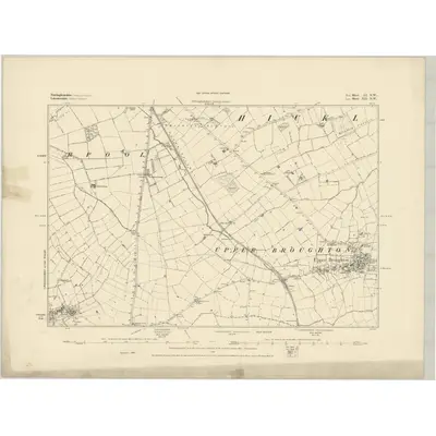 1883 Map of Nottinghamshire LI.NW, 1884 Print