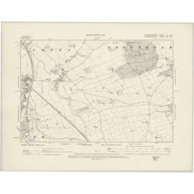 1899 Map of Nottinghamshire LIII.NW, 1901 Print