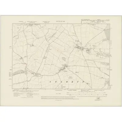 1918 Map of Nottinghamshire V.NE, 1921 Print
