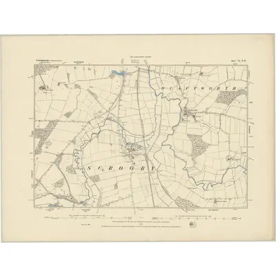 1885 Map of Nottinghamshire VI.NW