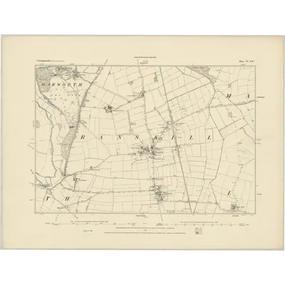 1885 Map of Nottinghamshire VI.SW