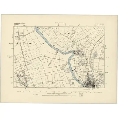1884 Map of Nottinghamshire VII.NE, 1885 Print