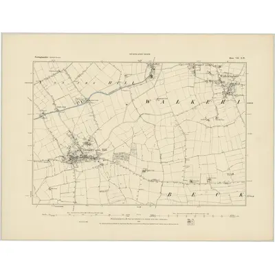 1885 Map of Nottinghamshire VII.NW