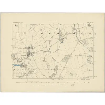1884 Map of Nottinghamshire VIII.NE, 1885 Print