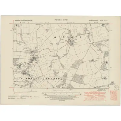 1948 Map of Nottinghamshire VIII.NE, 1950 Print