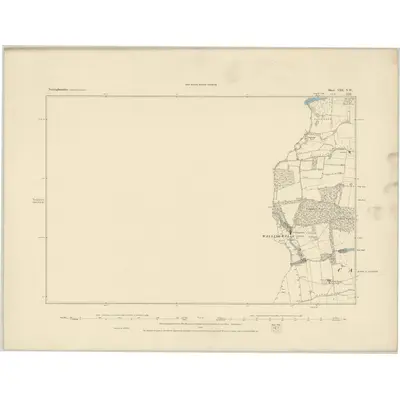 1884 Map of Nottinghamshire VIII.NW, 1885 Print