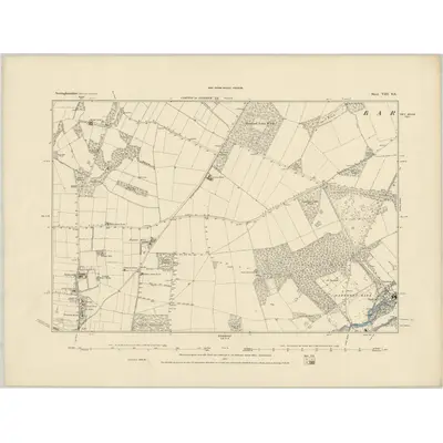 1884 Map of Nottinghamshire VIII.SE, 1885 Print
