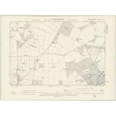 1897 Map of Nottinghamshire VIII.SE, 1899 Print