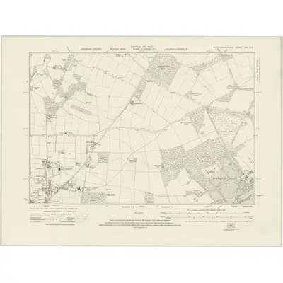 1914 Map of Nottinghamshire VIII.SE, 1923 Print