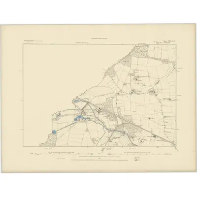 1884 Map of Nottinghamshire VIII.SW, 1885 Print