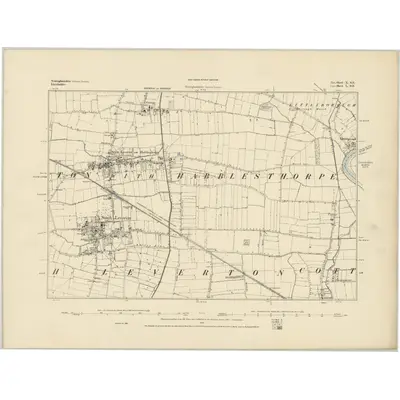 1885 Map of Nottinghamshire X.SE