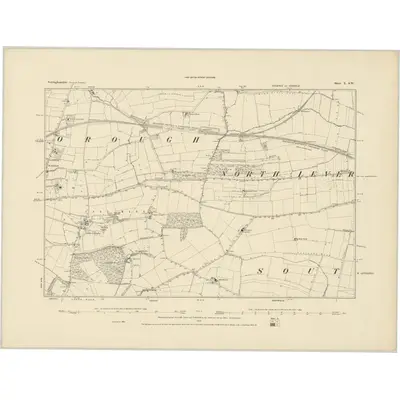 1885 Map of Nottinghamshire X.SW