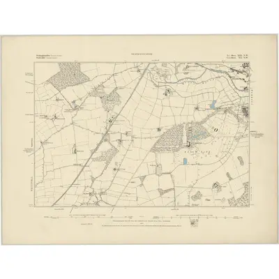 1875 Map of Nottinghamshire XIII.NW, 1885 Print