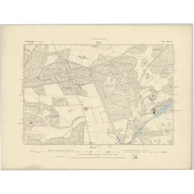 1884 Map of Nottinghamshire XIII.SE, 1885 Print