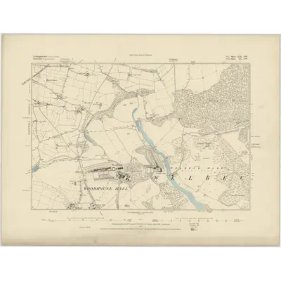 1875 Map of Nottinghamshire XIII.SW, 1885 Print