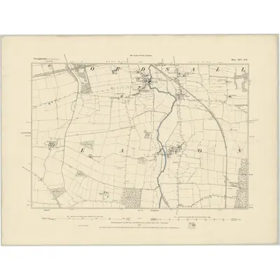 1884 Map of Nottinghamshire XIV.NE, 1885 Print