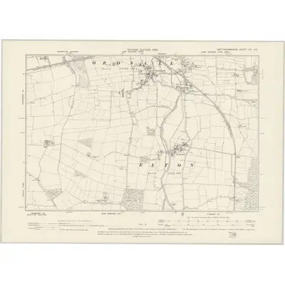 1898 Map of Nottinghamshire XIV.NE, 1900 Print