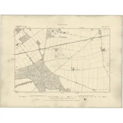 1884 Map of Nottinghamshire XIV.NW, 1885 Print