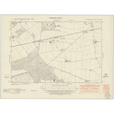 1948 Map of Nottinghamshire XIV.NW, 1950 Print