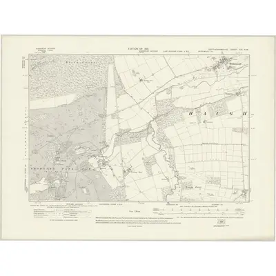1915 Map of Nottinghamshire XIX.NW, 1921 Print