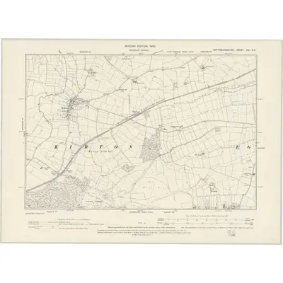 1899 Map of Nottinghamshire XIX.SE, 1900 Print