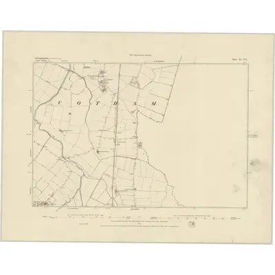 1883 Map of Nottinghamshire XL.NE, 1884 Print