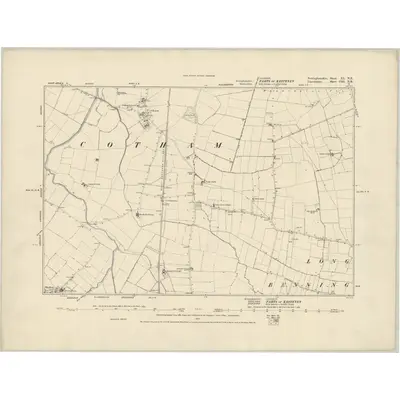 1883 Map of Nottinghamshire XL.NE, 1887 Print