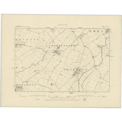 1883 Map of Nottinghamshire XL.SW