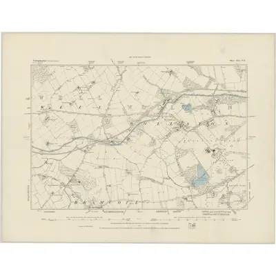 1879 Map of Nottinghamshire XLI.NE, 1884 Print