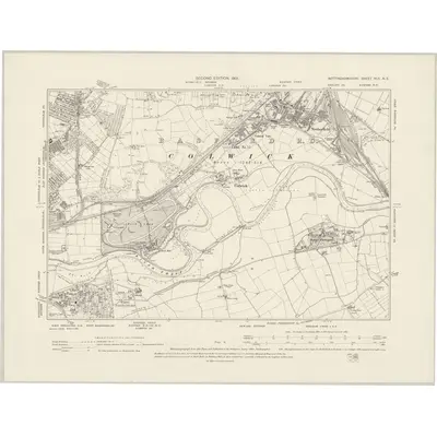 1899 Map of Nottinghamshire XLII.NE, 1901 Print