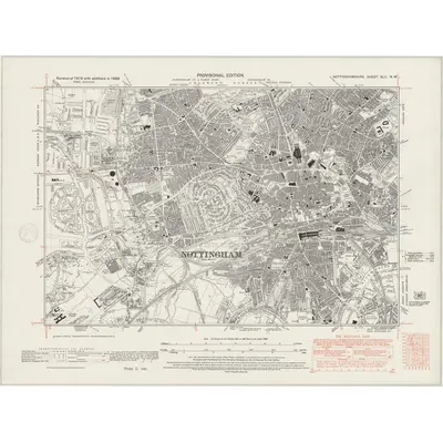 1938 Map of Nottinghamshire XLII.NW, 1947 Print