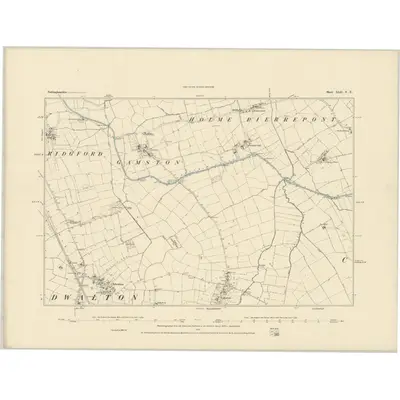 1882 Map of Nottinghamshire XLII.SE, 1883 Print
