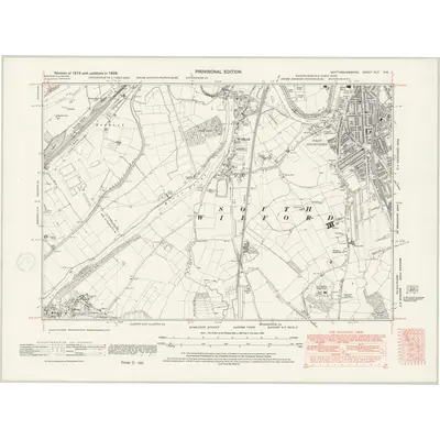 1938 Map of Nottinghamshire XLII.SW, 1947 Print