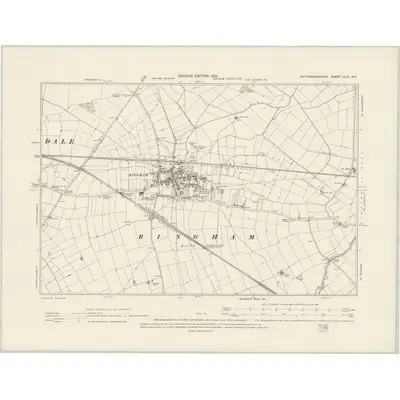 1899 Map of Nottinghamshire XLIII.NE, 1901 Print