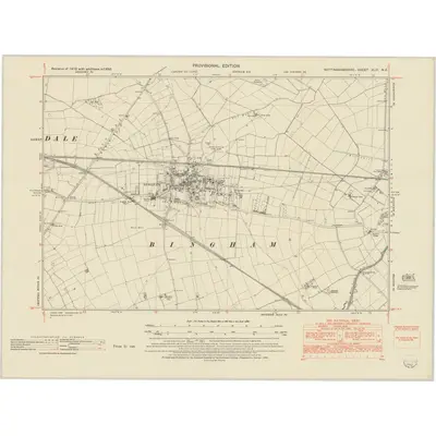 1950 Map of Nottinghamshire XLIII.NE, 1952 Print