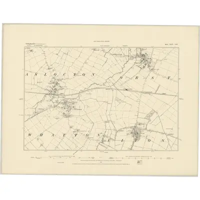 1883 Map of Nottinghamshire XLIV.NW, 1887 Print