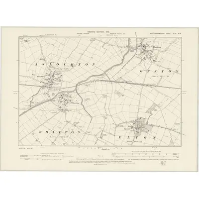 1899 Map of Nottinghamshire XLIV.NW, 1901 Print