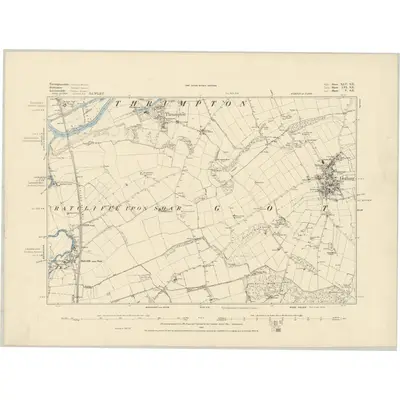 1881 Map of Nottinghamshire XLV.SE, 1884 Print