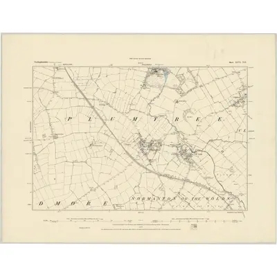 1882 Map of Nottinghamshire XLVI.NE, 1883 Print