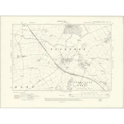 1912 Map of Nottinghamshire XLVI.NE, 1916 Print