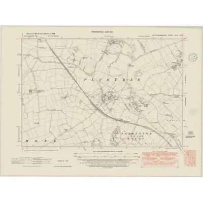 1938 Map of Nottinghamshire XLVI.NE, 1948 Print