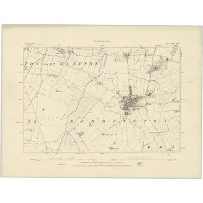 1882 Map of Nottinghamshire XLVI.NW, 1883 Print