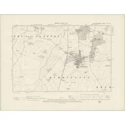 1899 Map of Nottinghamshire XLVI.NW, 1901 Print