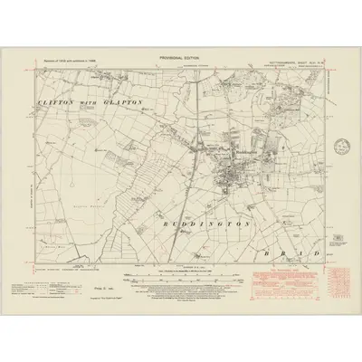 1938 Map of Nottinghamshire XLVI.NW, 1948 Print