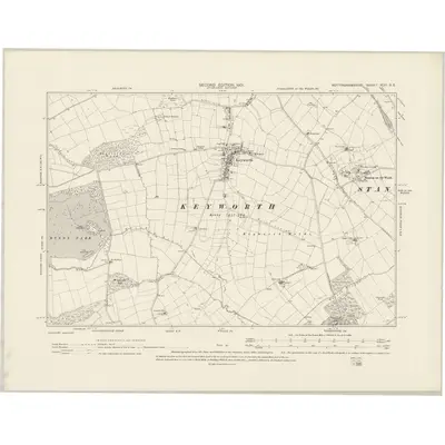 1899 Map of Nottinghamshire XLVI.SE, 1901 Print