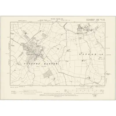 1899 Map of Nottinghamshire XLVII.NE, 1901 Print