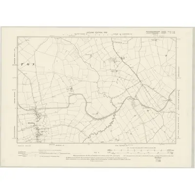 1899 Map of Nottinghamshire XLVII.SE, 1901 Print