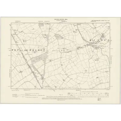 1899 Map of Nottinghamshire XLVII.SW, 1900 Print