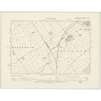 1899 Map of Nottinghamshire XLVIII.NW, 1901 Print