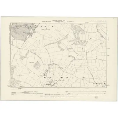 1898 Map of Nottinghamshire XV.NW, 1900 Print